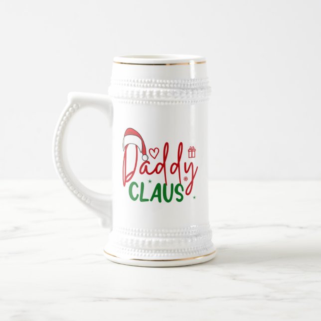 Chope À Bière Conception de Noël de Papa Noël (Gauche)