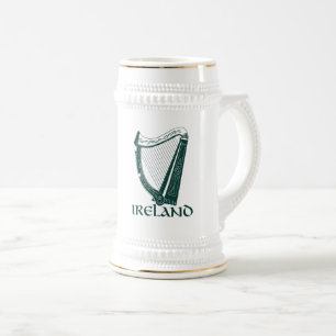 Chope À Bière Conception d'harpe de l'Irlande, harpe irlandaise