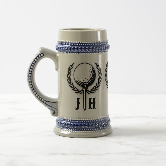 Chope À Bière Conception élégante de monogramme de golf personna (Gauche)