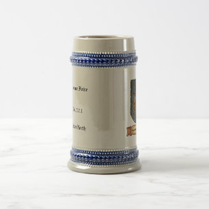 Chope À Bière Conception latine de lion de bouclier en métal