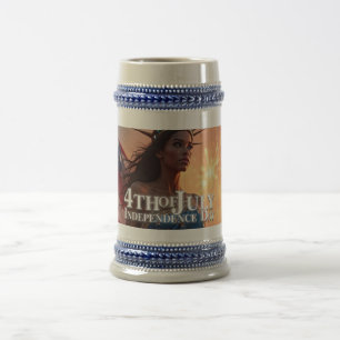 Chope À Bière Conception splendide du 4 juillet - Feux d'artific