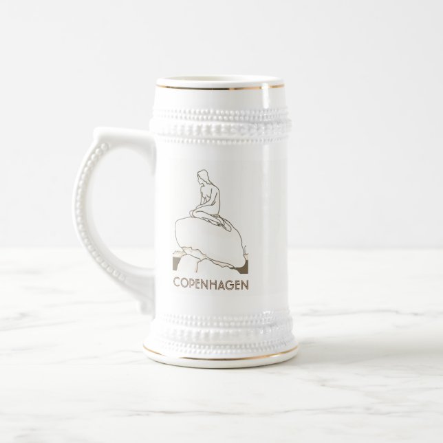 Chope À Bière Copenhague Esquisse Élégant Danemark (Gauche)