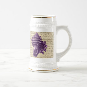Chope À Bière Coque violette sur arrière - plan vintage