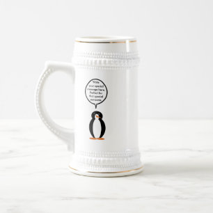 Chope À Bière Costume d'anniversaire avec Mme Penguin Personnali