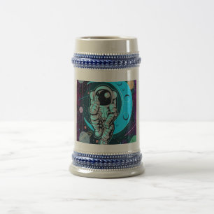 Chope À Bière couleur pleine astronaute