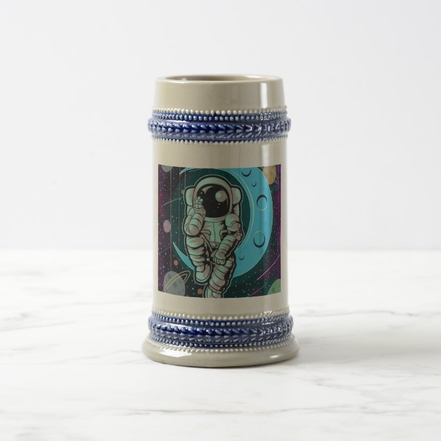 Chope À Bière couleur pleine astronaute (Centre)