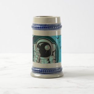 Chope À Bière couleur pleine astronaute