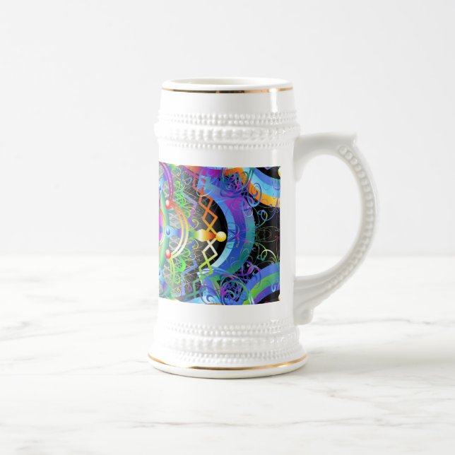 Chope À Bière Couleurs de l'univers mandala (Droite)