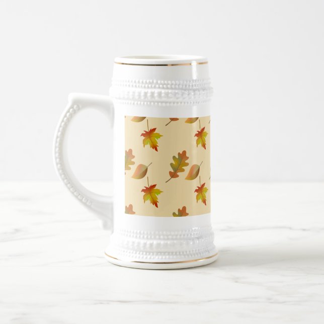Chope À Bière Cozy autumn maple leaves oak leaves (Gauche)