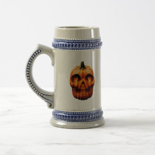 Chope À Bière crâne citrouille d'halloween