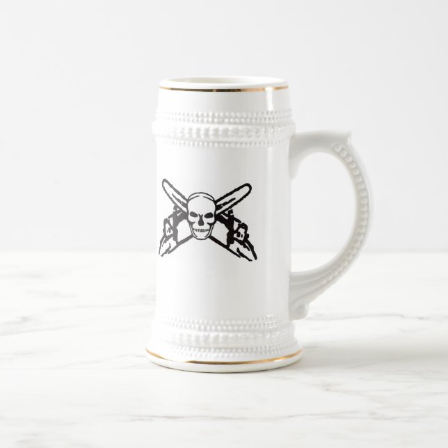 Chope À Bière Crâne et tronçonneuses (Droite)