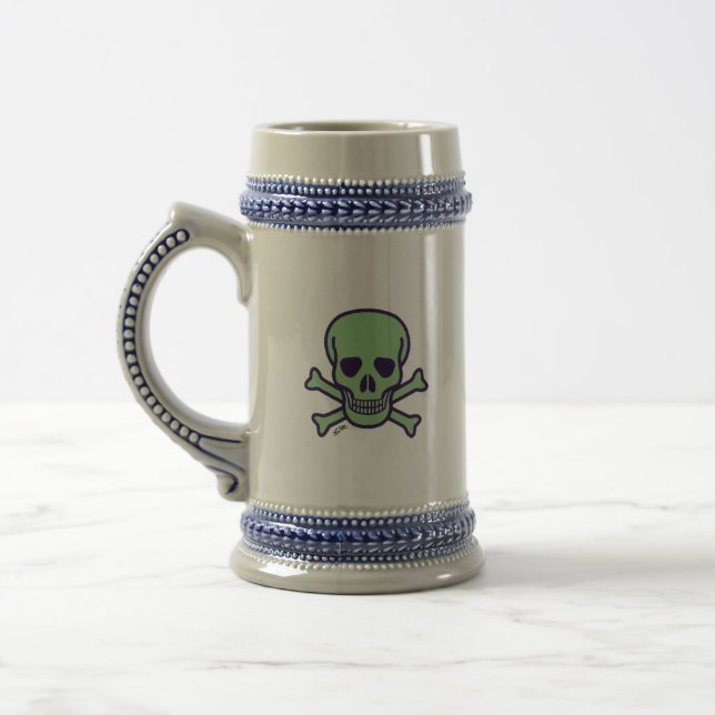 Chope À Bière Crâne vert (Gauche)