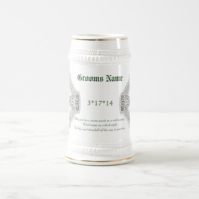 Chope À Bière Croix celtique Stein de bénédiction irlandaise de (Centre)