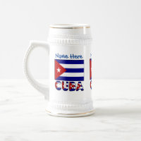 Cuba et drapeau cubain bleu foncé personnalisé 