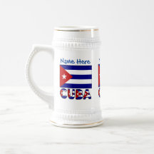 Cuba et drapeau cubain bleu foncé personnalisé 