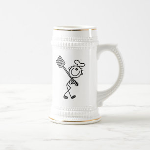 Chope À Bière Cuisinier Bonhomme Allumette Avec Fourchette