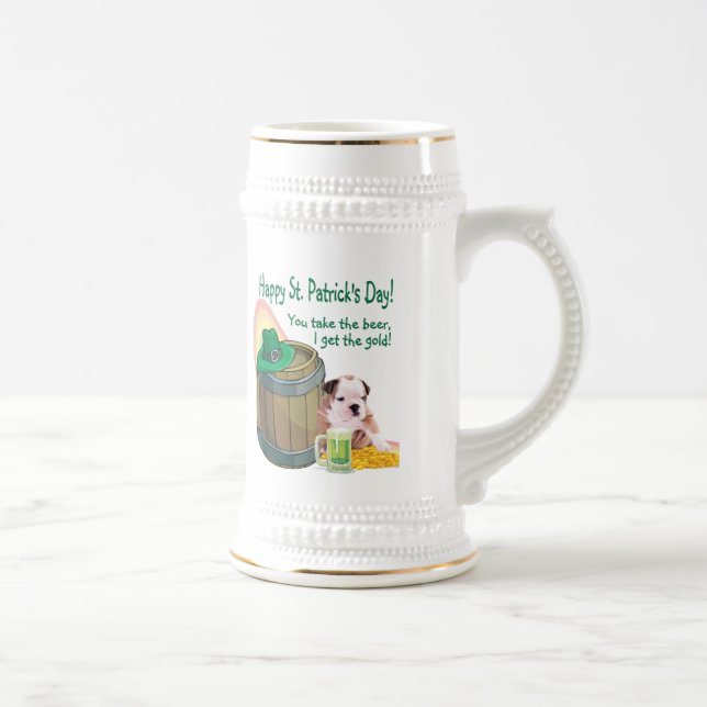Chope À Bière Customisez-le ! Le jour Stein de St Patrick de (Droite)