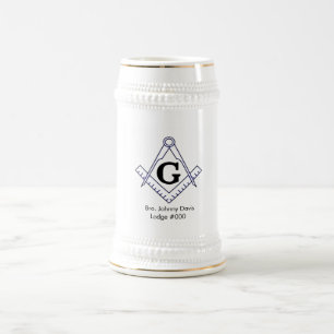 Chope À Bière Customisez votre propre verre de Stein Masonic