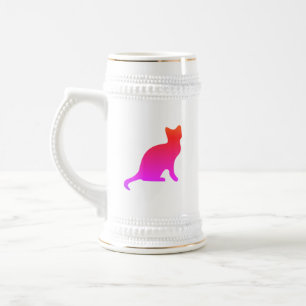 Chope À Bière Cute ombre cat