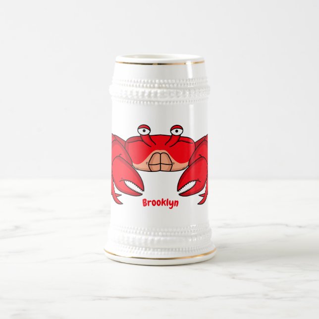 Chope À Bière Cute red crab cartoon (Centre)