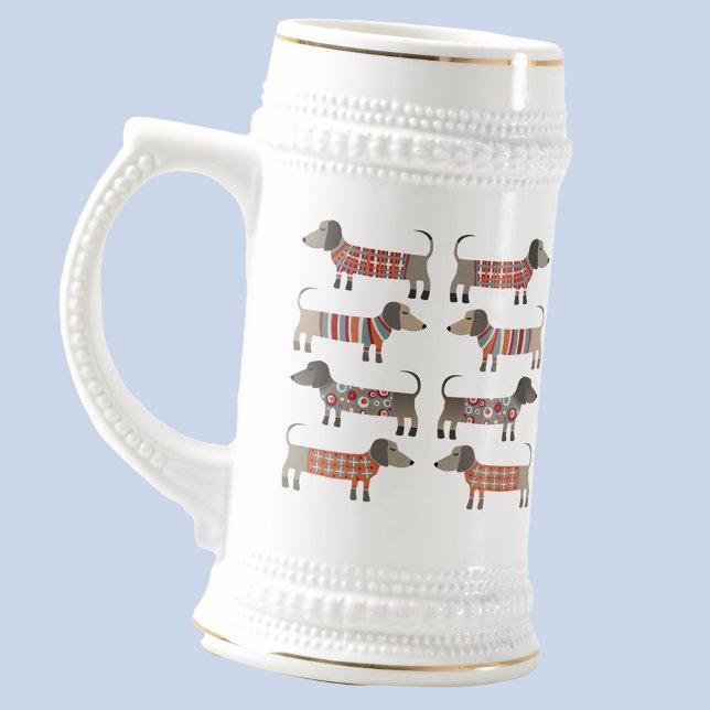 Chope À Bière Dachshund Wiener Saucisse Chien (Dachshund Wiener Sausage Dog fun beer stein)
