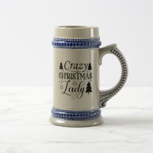 Chope À Bière Dame de Noël folle-45322