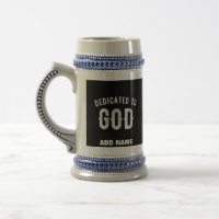 DÉDIÉ À DIEU PERSONNALISABLE COOL TEXTE BLANC