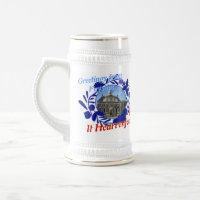 Delft Fryslân bleu il bière Stein de Hearrenfean