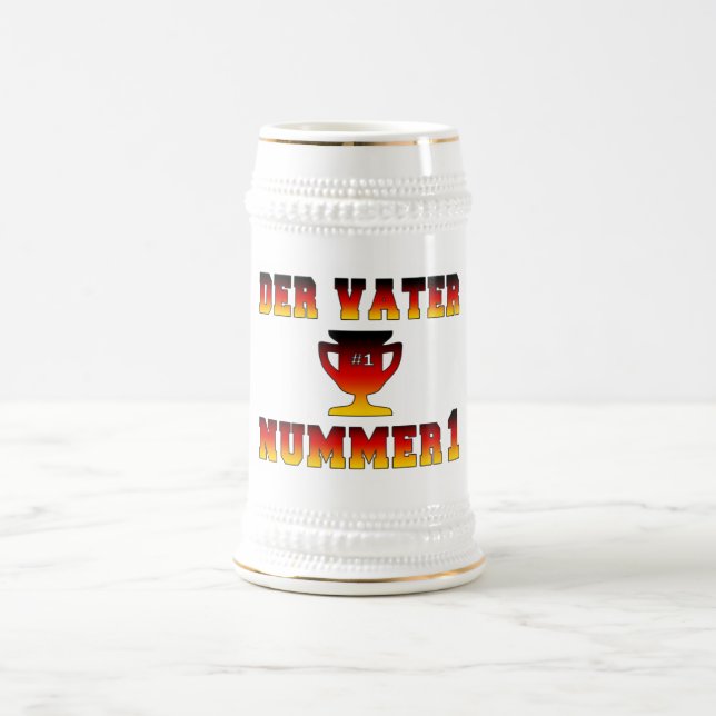 Chope À Bière Der Vater Nummer 1 papa #1 dans la fête des pères (Centre)