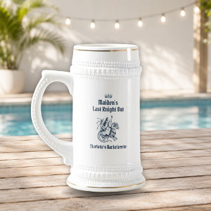 Chope À Bière Dernier Chevalier à Sortir Cadeau de Fête de Bache