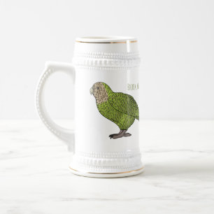 Chope À Bière dessin animé d'oiseaux de Kakapo