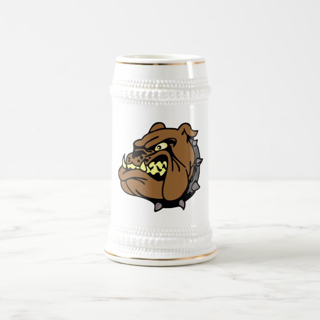 Chope À Bière Dessin de Bulldog en anglais (Centre)