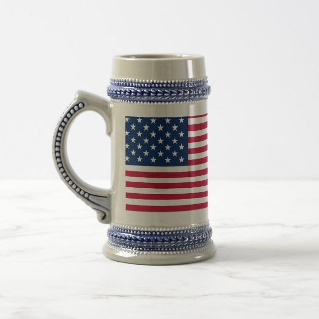 Chope À Bière Dessin de fierté du drapeau américain USA (Gauche)