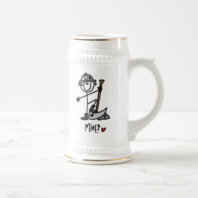Chope À Bière Dessin de mineur bâtonnet (Droite)