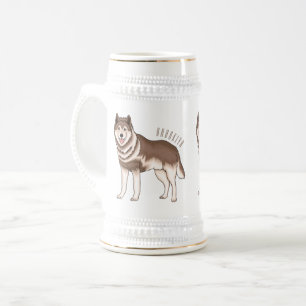 Chope À Bière dessin humoristique sibérien husky