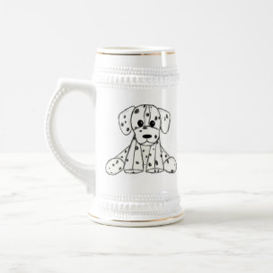 Chope À Bière Dessin simple de contour de chien en peluche dalma