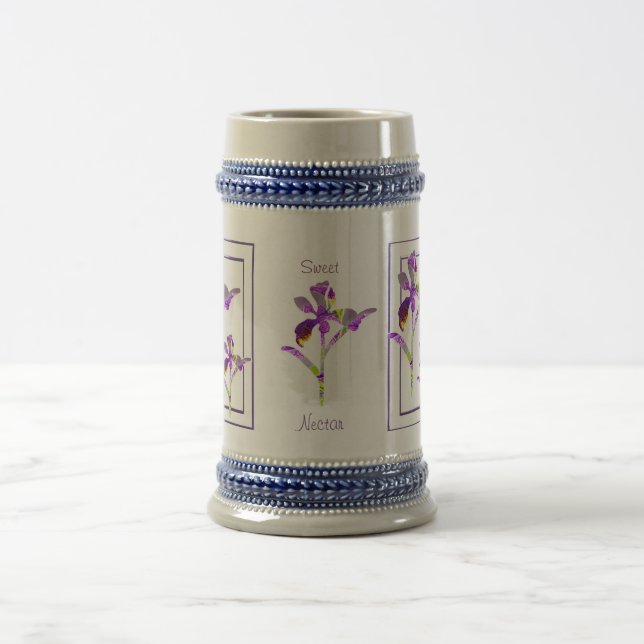 Chope À Bière Deux Iris ~ Stein (Centre)
