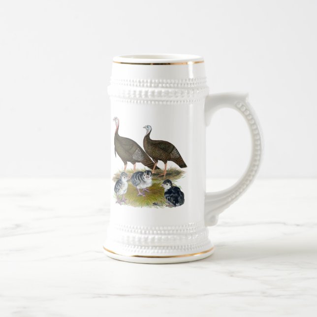 Chope À Bière Dindes Famille Sauvage de l'Est (Droite)