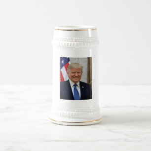 Chope À Bière Donald Trump Portrait du président de la Maison-Bl