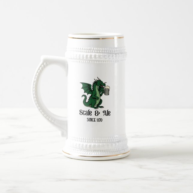 Chope À Bière Dragon Buveur de Bière (Gauche)
