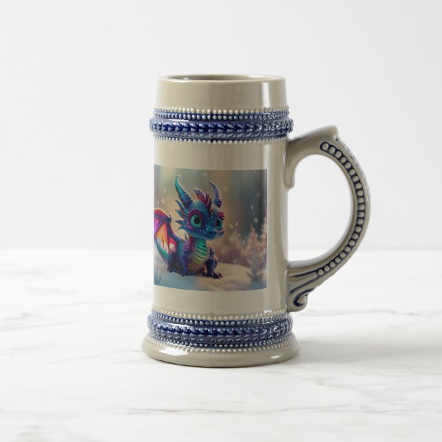 Chope À Bière Dragon dans la neige.  (Droite)