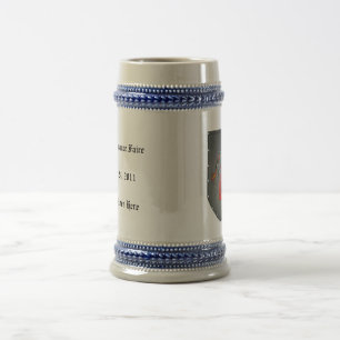 Chope À Bière Dragon de bouclier en métal avec le texte