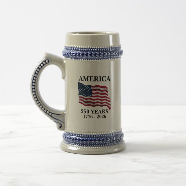 Chope À Bière Drapeau 250 ans d'Amérique (Gauche)