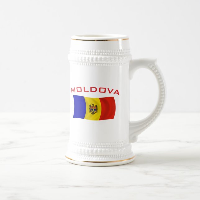 Chope À Bière Drapeau 2 de Moldau (Droite)