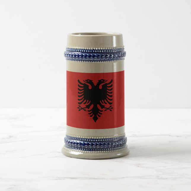 Chope À Bière Drapeau albanais patriotique (Centre)