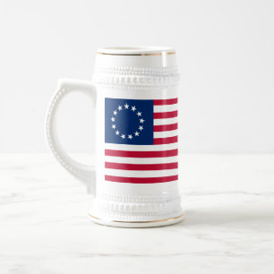 Chope À Bière Drapeau américain Betsy Ross