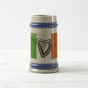 Chope À Bière Drapeau brillant irlandais