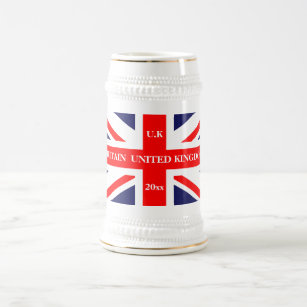 Chope À Bière Drapeau britannique d'Union Jack Grande-Bretagne