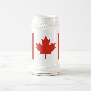 Chope À Bière Drapeau canadien patriotique