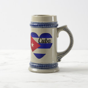 Chope À Bière Drapeau cardiaque cubain